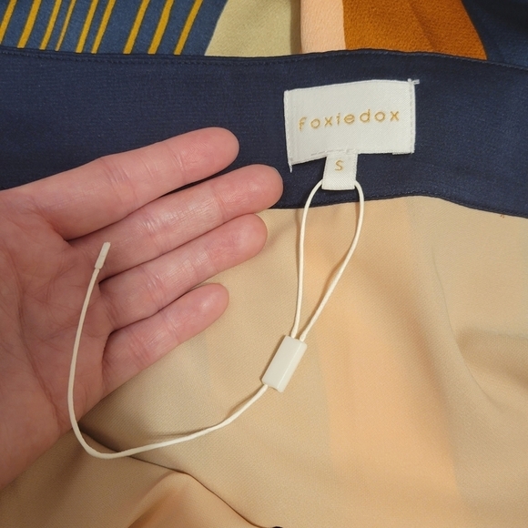 Foxiedox: Women's Small Striped Colorful Faux Wrap Maxi- length skirt - Picture 8 of 8